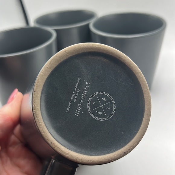 Celina Gray Stone + Lain Mug set of 4 - Picture 4 of 4